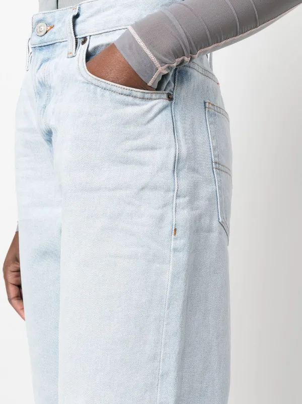 DIESEL 1999 ストレートレッグ ロゴパッチ ジーンズ Diesel 1999 クロップド ストレートジーンズ | ブルー | FARFETCH JP