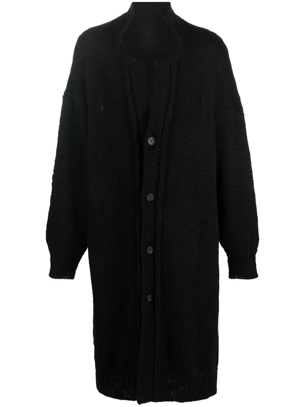 

Yohji Yamamoto cárdigan largo - Negro