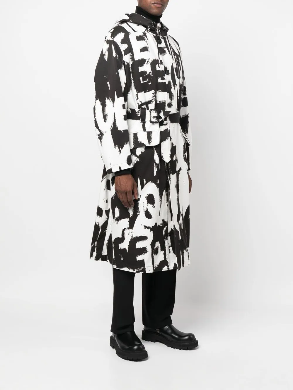  Alexander Mcqueen Parka Mit Logo Print   Schwarz 