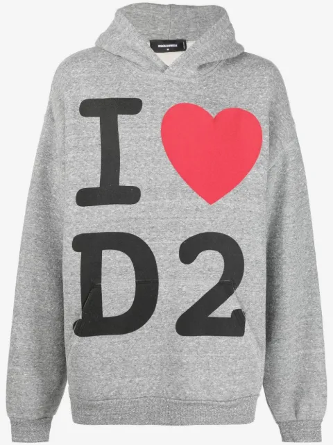 DSQUARED2 graphic-print cotton hoodie