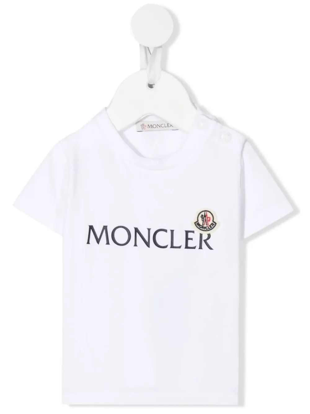 

Moncler Enfant playera manga corta con logo estampado - Blanco