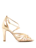 Sarah Chofakian 75mm Miuccia caged leather sandals - Gold