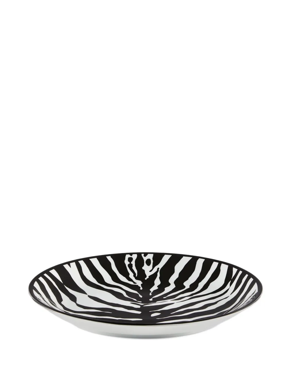 Dolce & Gabbana Zebra-print Porcelain Platter (40.5cm) In Black