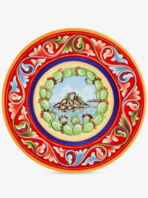 Dolce & Gabbana 2 piece fine porcelain dessert plate set