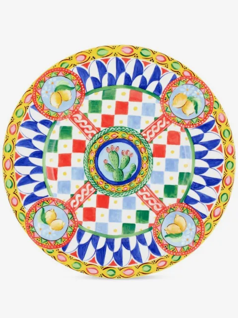 Dolce & Gabbana 2 piece fine porcelain dinner plate set