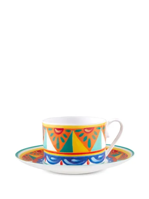 Dolce & Gabbana set de taza y plato con estampado gráfico