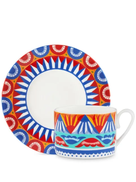Dolce & Gabbana juego de té con motivo geométrico 