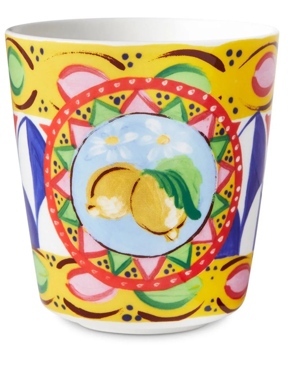 

Dolce & Gabbana vaso de porcelana con estampado Carretto - Amarillo