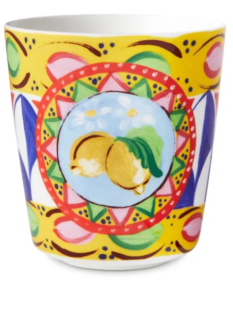 Dolce & Gabbana vaso de porcelana con estampado Carretto