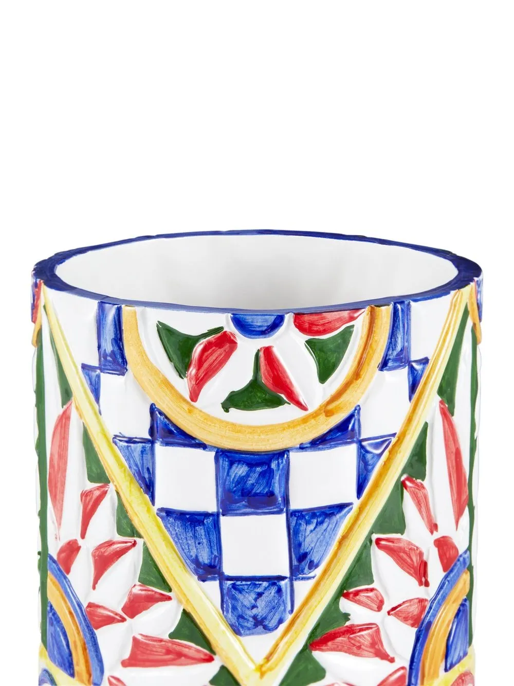  Dolce & Gabbana Vase Mit Carretto Print   Gelb 