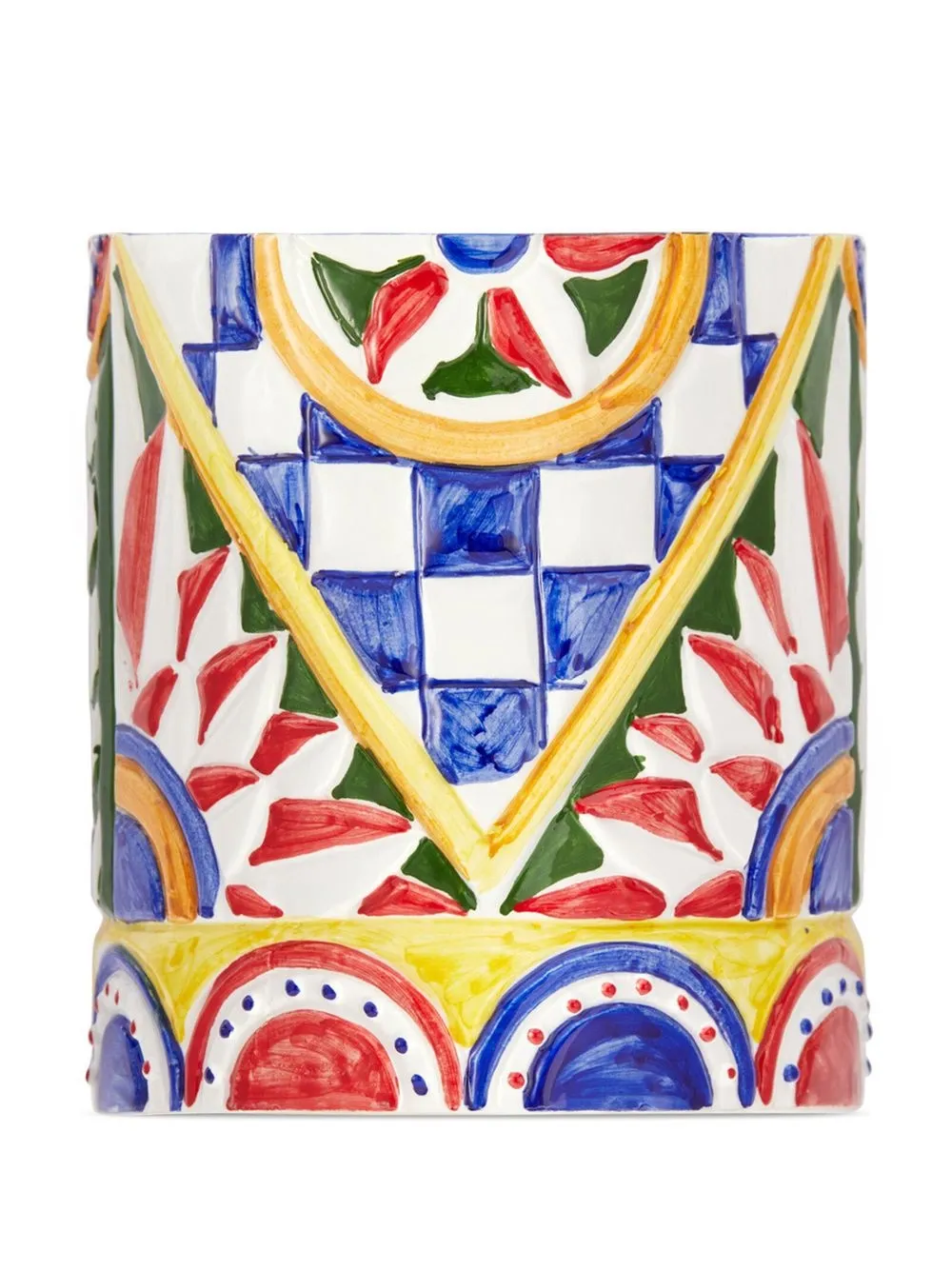 

Dolce & Gabbana Carretto-print ceramic vase - Yellow