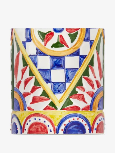 Dolce & Gabbana Carretto-print ceramic vase
