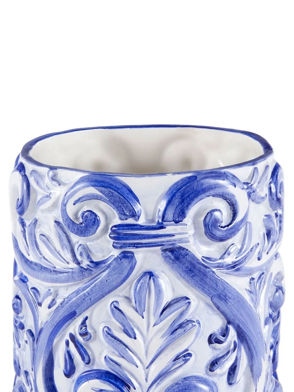  Dolce & Gabbana Vase Mit Mediterraneo Print   Blau 