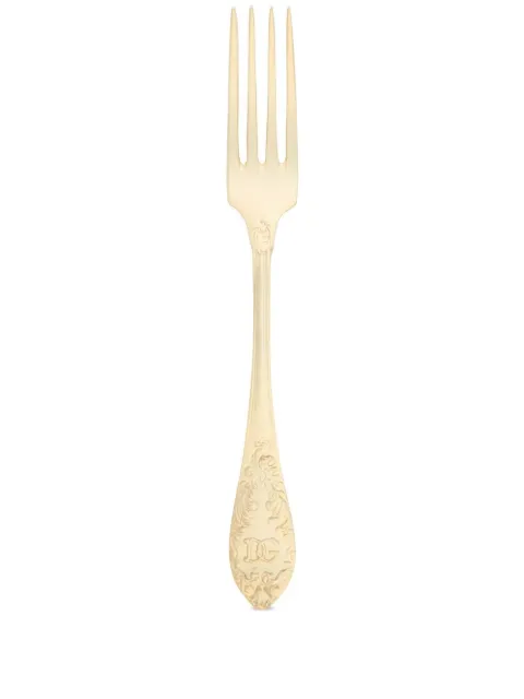 Dolce & Gabbana tenedor de postre bañado en oro de 24kt