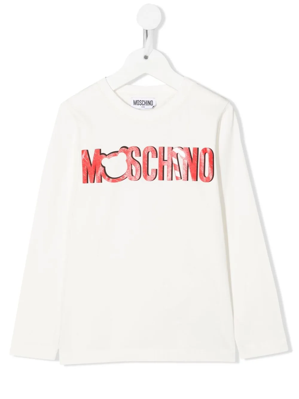 

Moschino Kids sudadera con logo estampado - Blanco