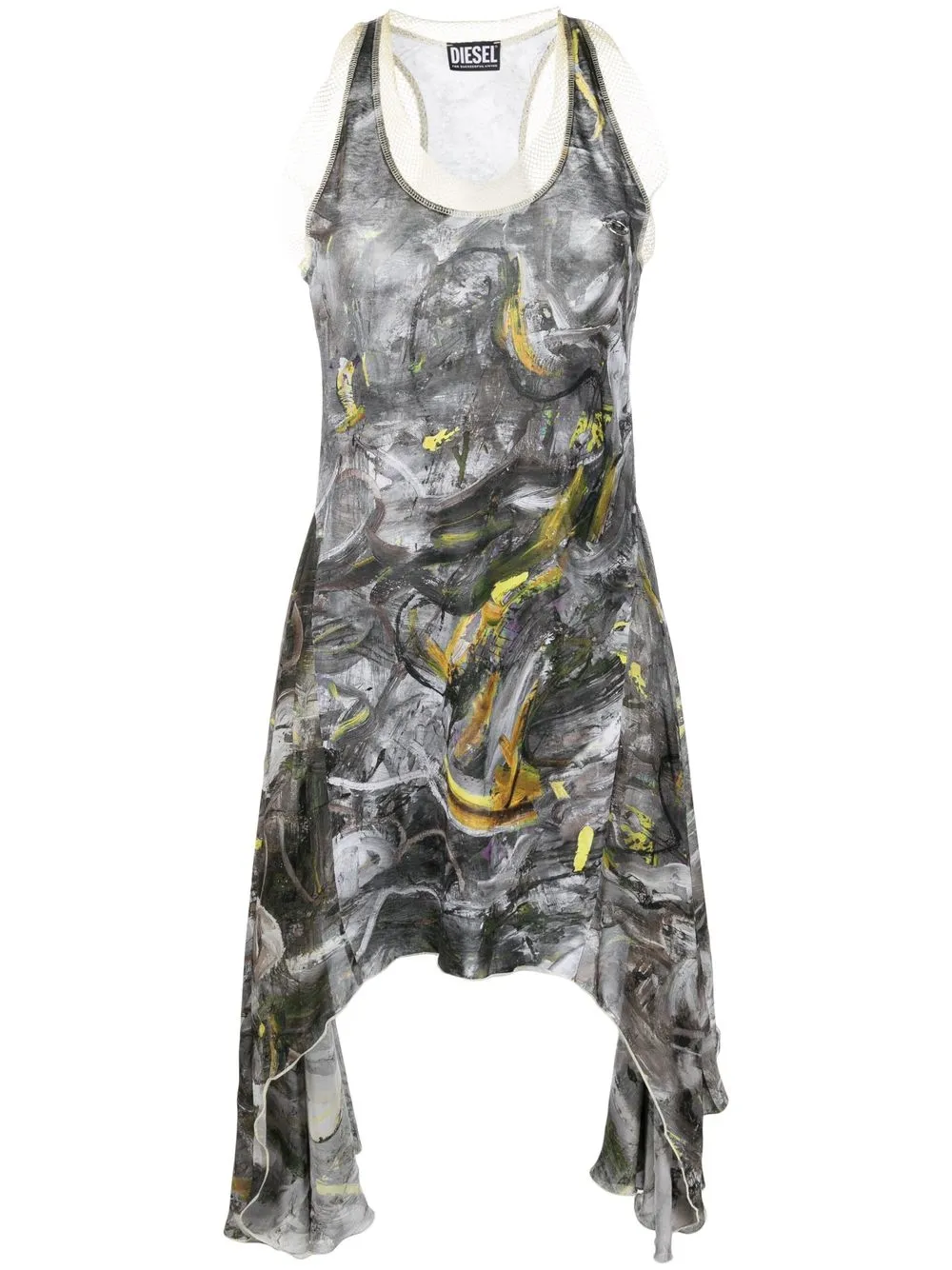 

Diesel abstract painting-print dress - Black