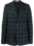 Valentino Garavani checked single-breasted blazer - Green