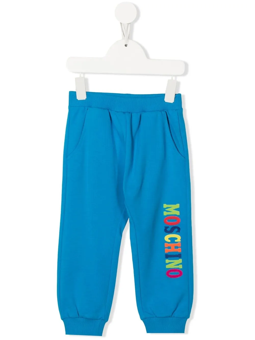 

Moschino Kids pants con logo estampado - Azul