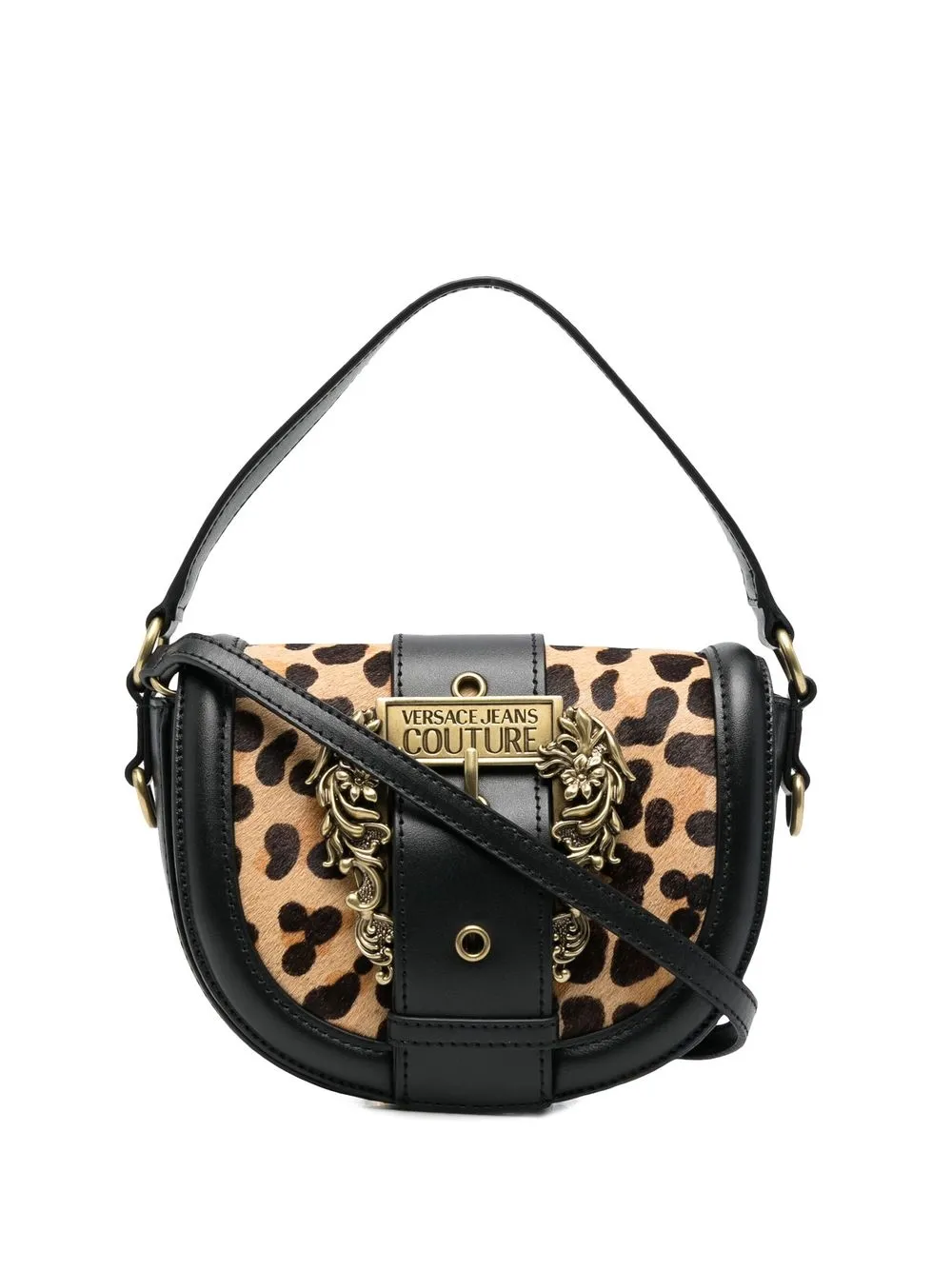 

Versace Jeans Couture Baroque-buckle tote bag - Black