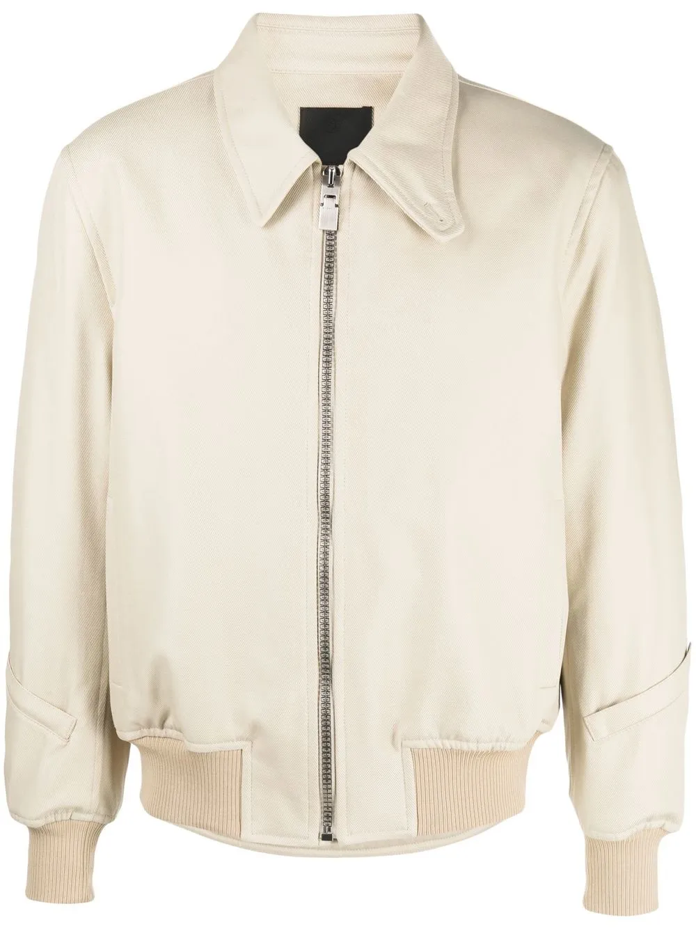 Givenchy Embossed-logo Zip-up Jacket In Neutrals