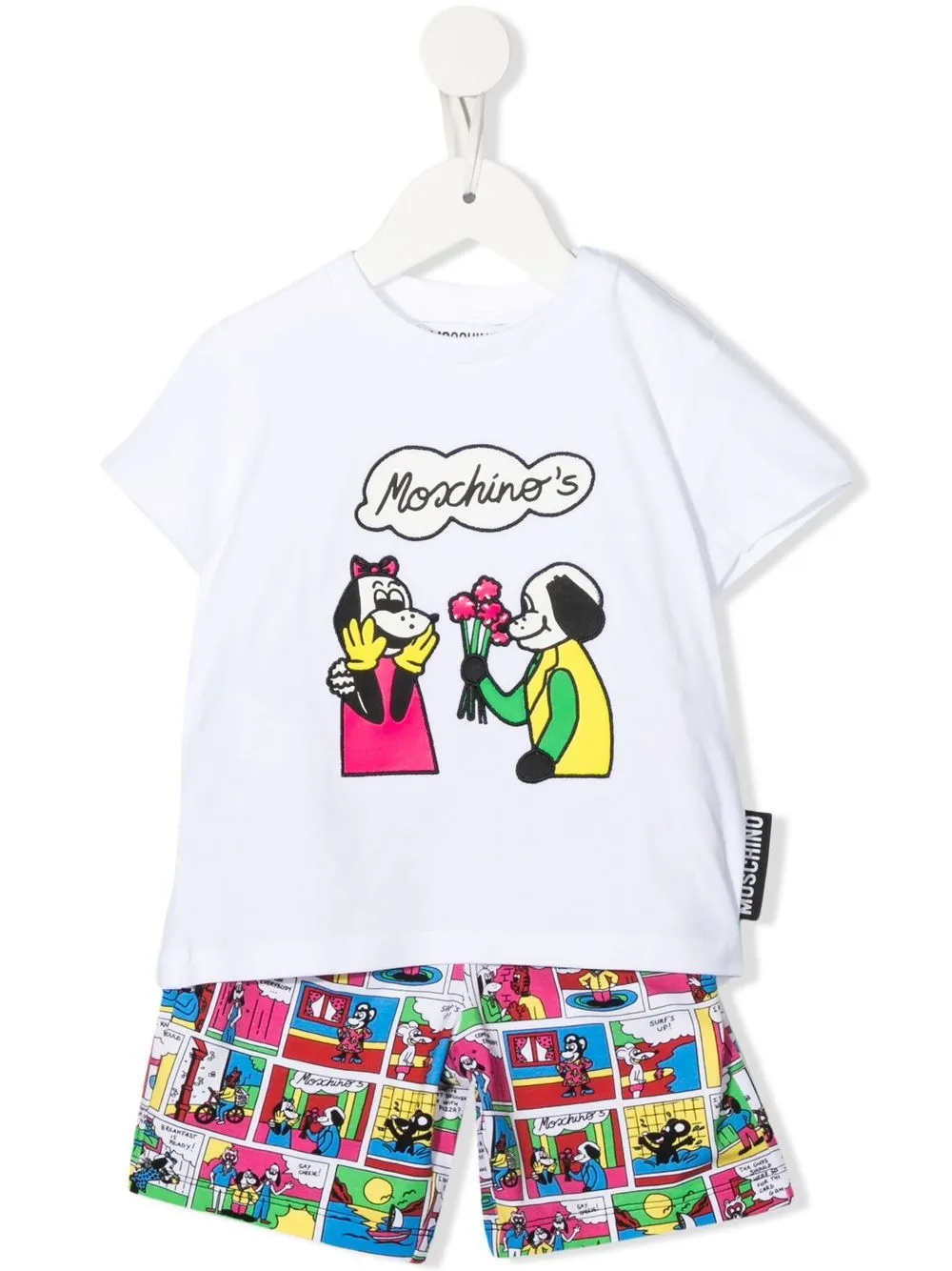 

Moschino Kids set de pantalones con estampado gráfico - Blanco