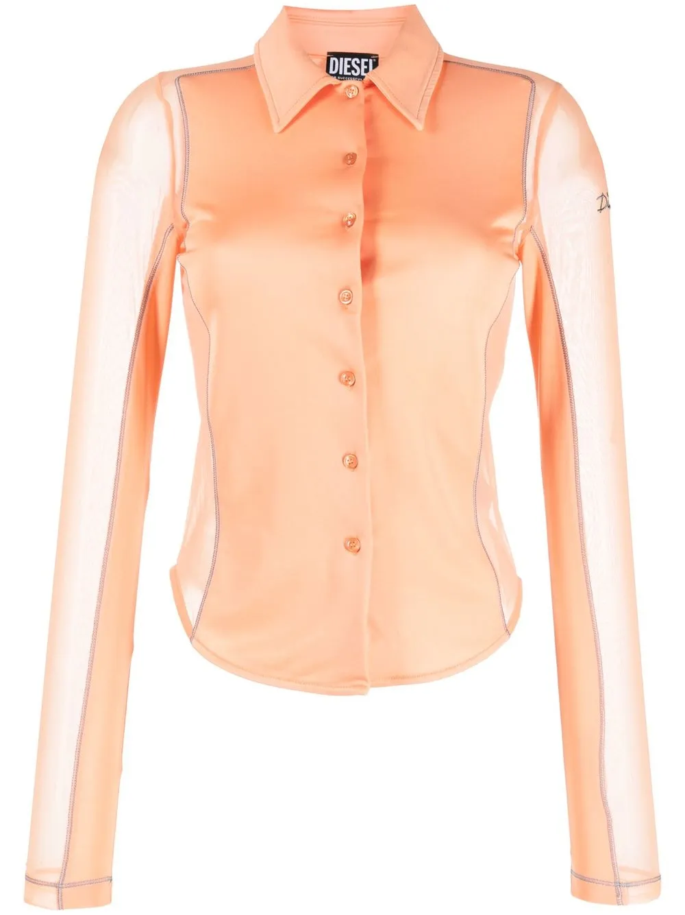 farfetch.com | T-Noxa sheer-panel shirt