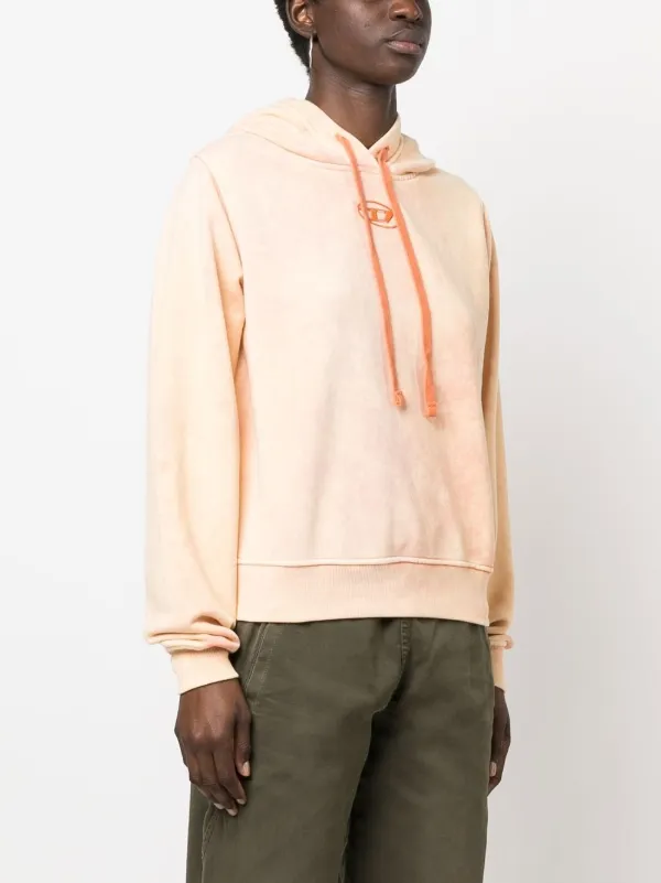 Diesel Logo Plaque washed-effect Hoodie - Farfetch