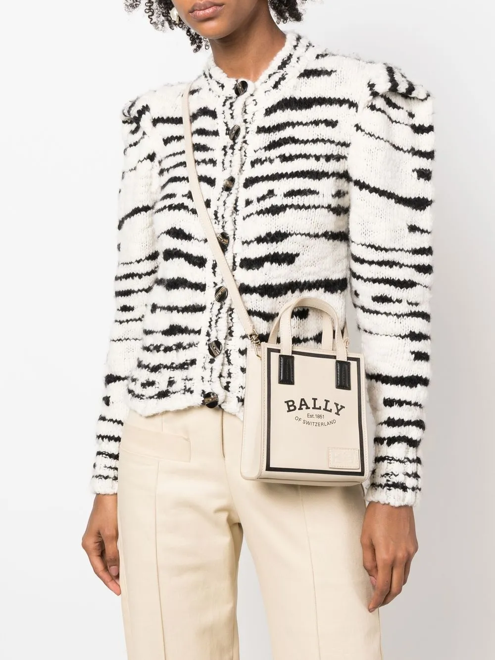 Bally Crystalia shopper met logoprint - Beige