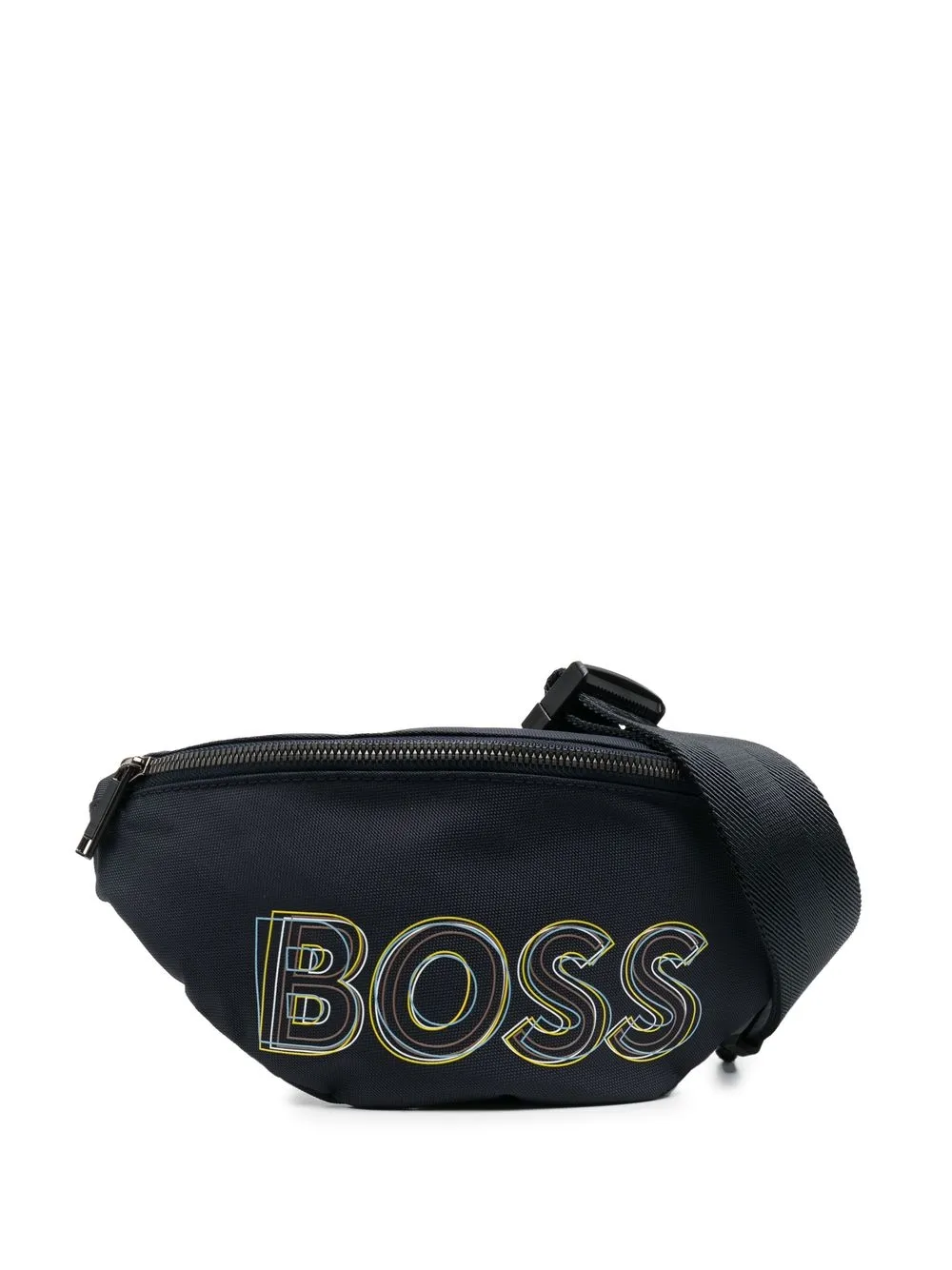 

BOSS cangurera con logo estampado - Azul