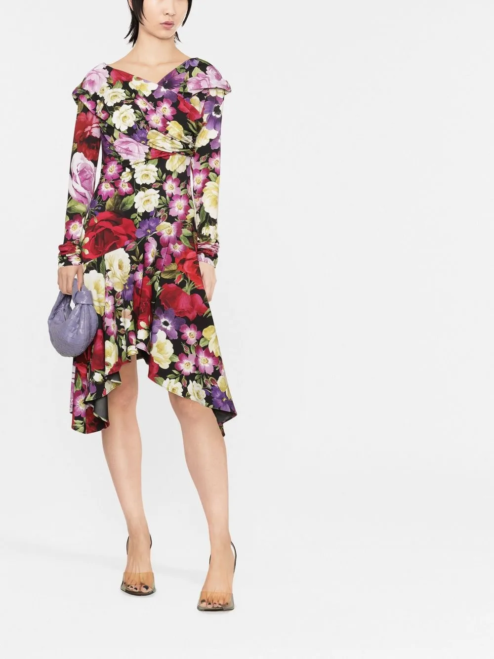 Blumarine floralprint Draped Dress Farfetch