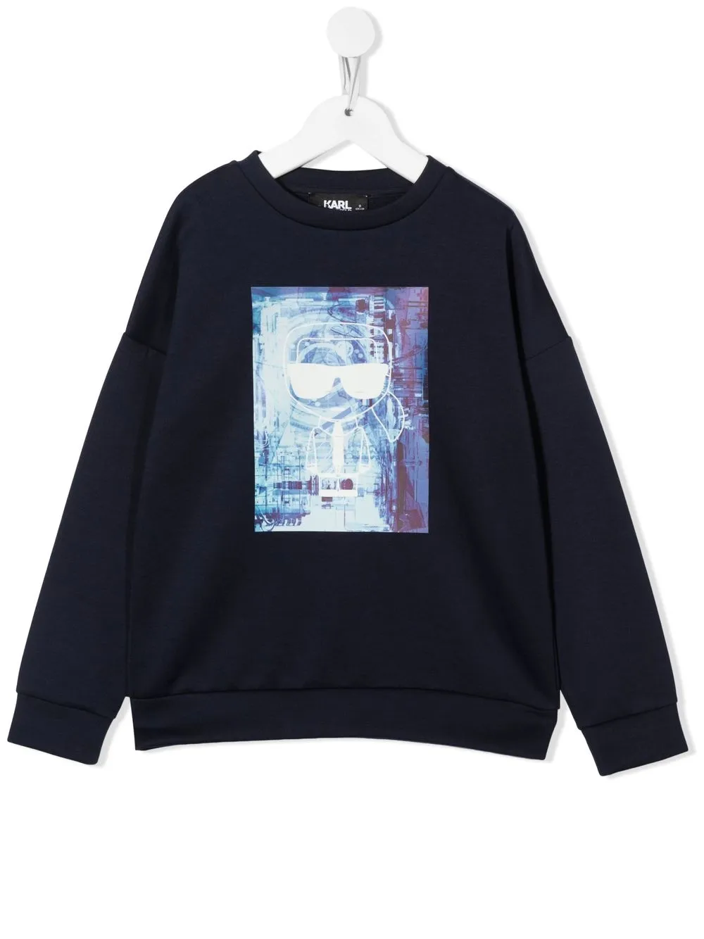 

Karl Lagerfeld Kids sudadera con estampado gráfico - Azul