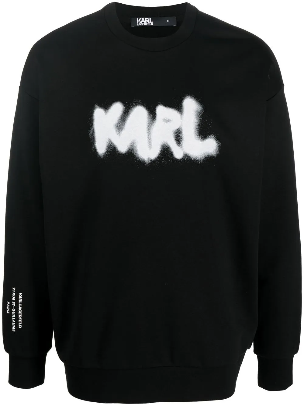 

Karl Lagerfeld sudadera con logo estampado - Negro