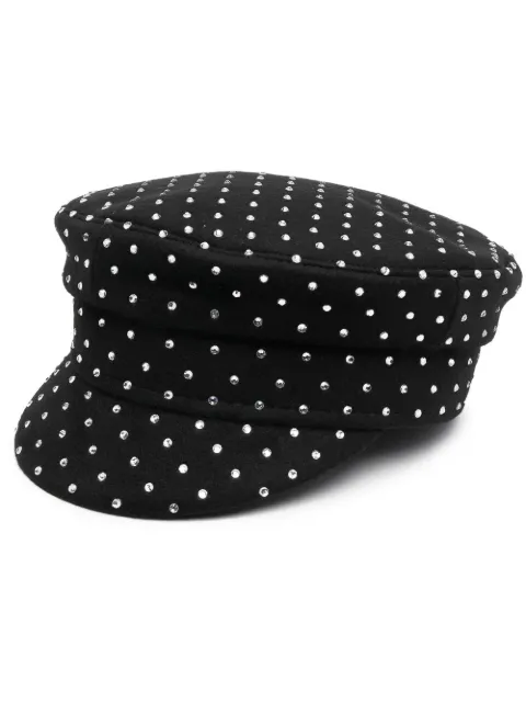 Ruslan Baginskiy gorra baker boy con detalles de strass
