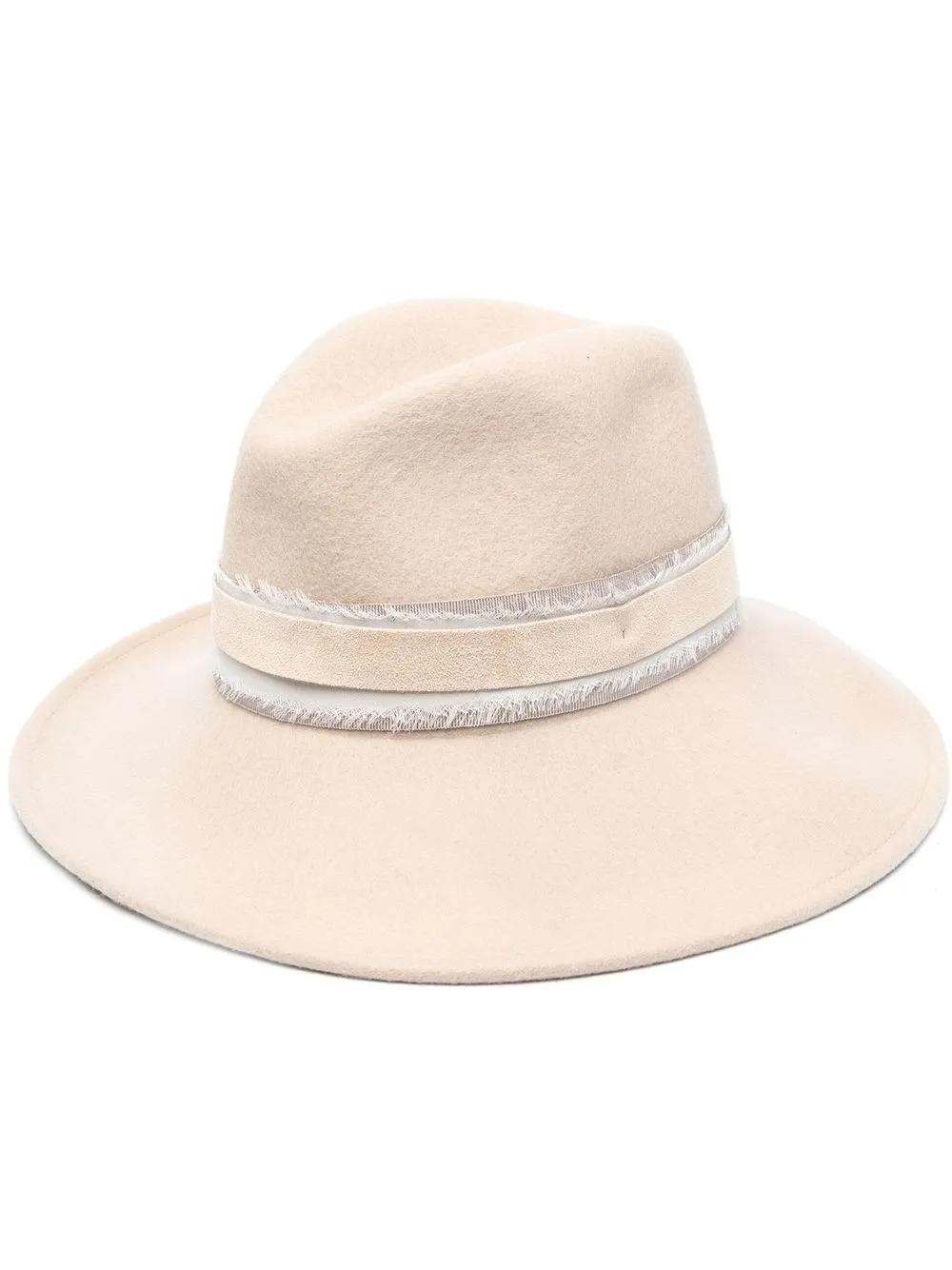 

Eleventy frayed-detail wool fedora - Neutrals