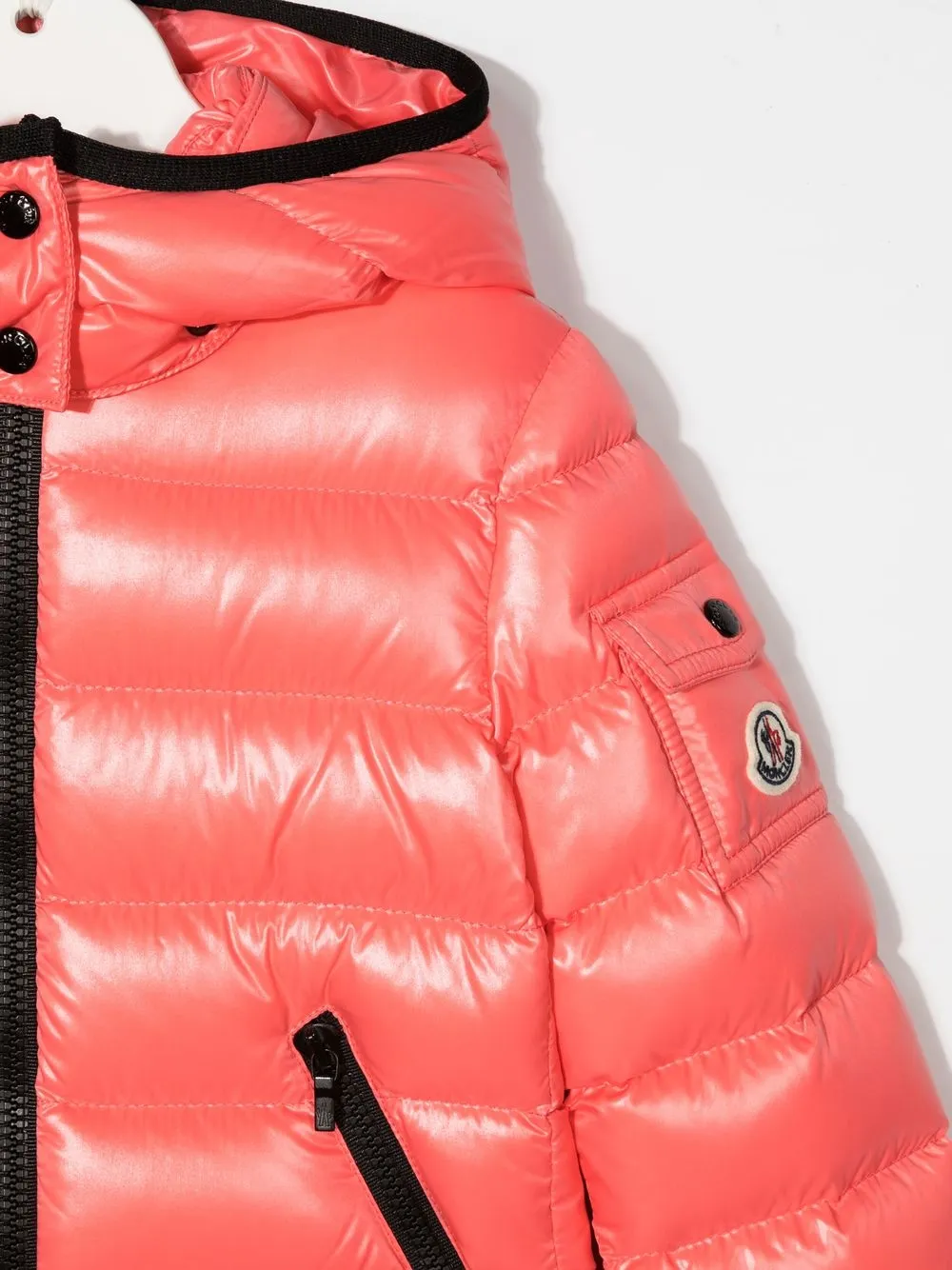  Moncler Enfant Gefütterte Kapuzenjacke   Rosa 