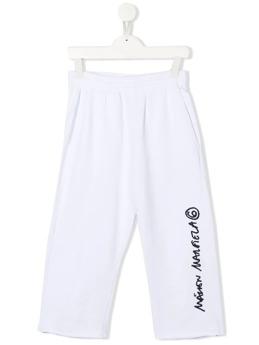 

MM6 Maison Margiela Kids pants con logo estampado - Blanco