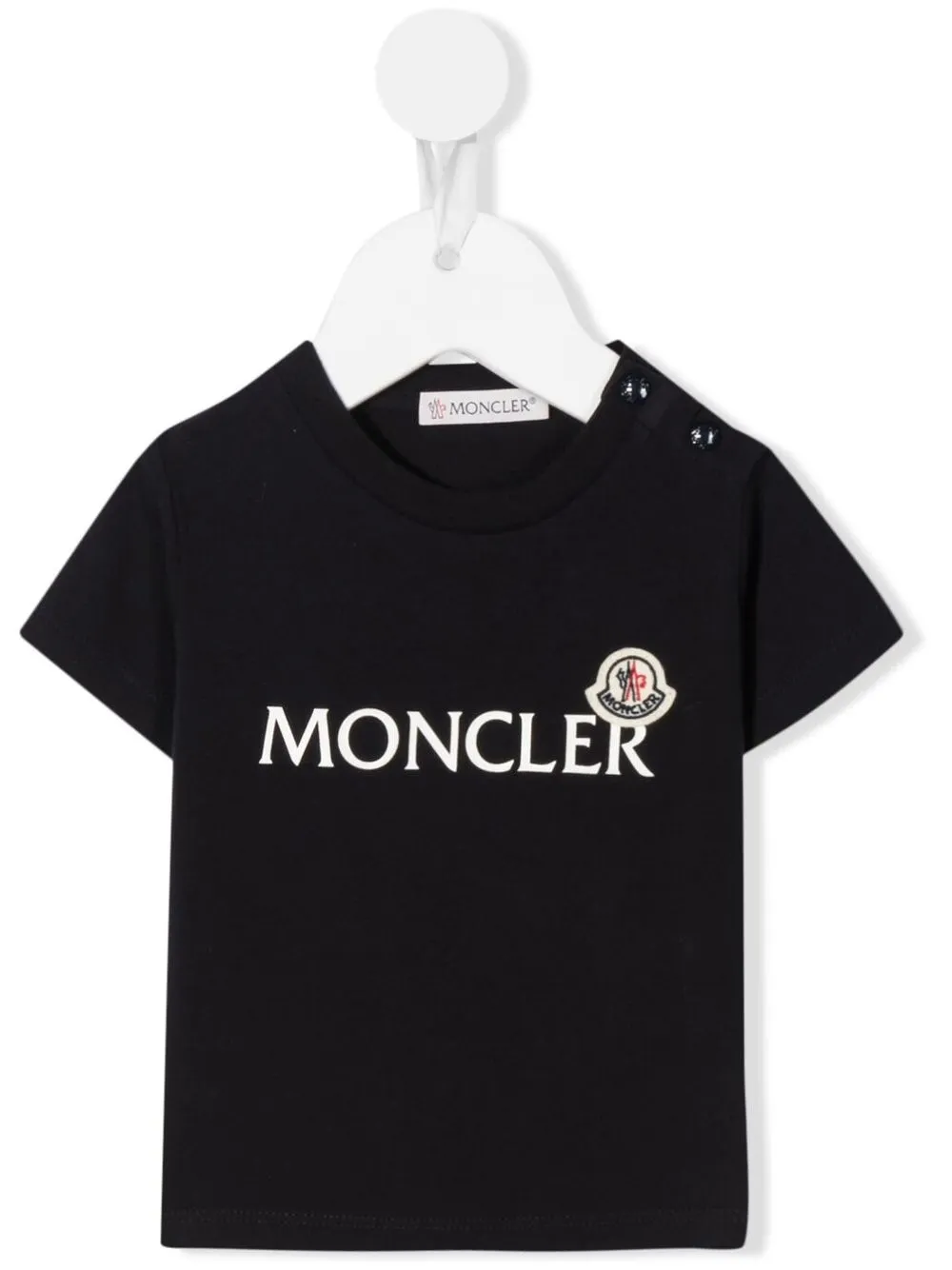 

Moncler Enfant playera manga corta con logo estampado - Azul