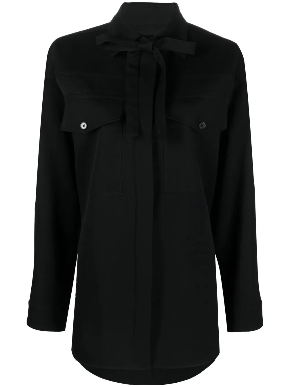 

Jil Sander blusa con moño en el cuello - Negro