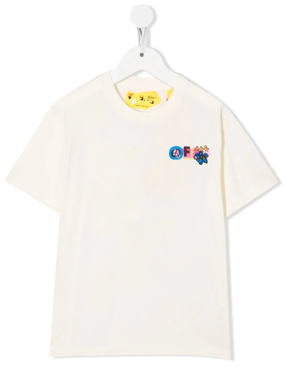 

Off-White Kids playera con logo estampado - Neutro