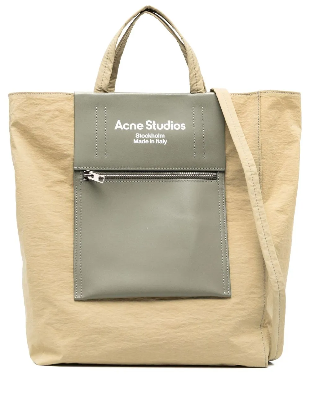 

Acne Studios tote con logo estampado - Verde