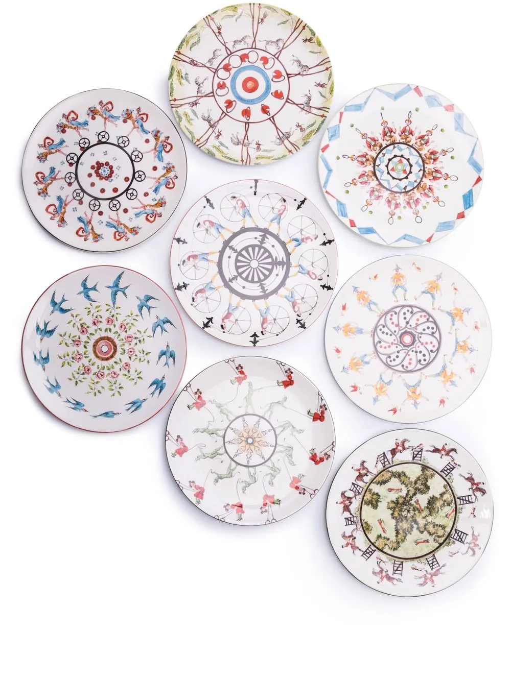 

Laboratorio Paravicini set-of-eight Play plates mix-and-match set - Neutrals