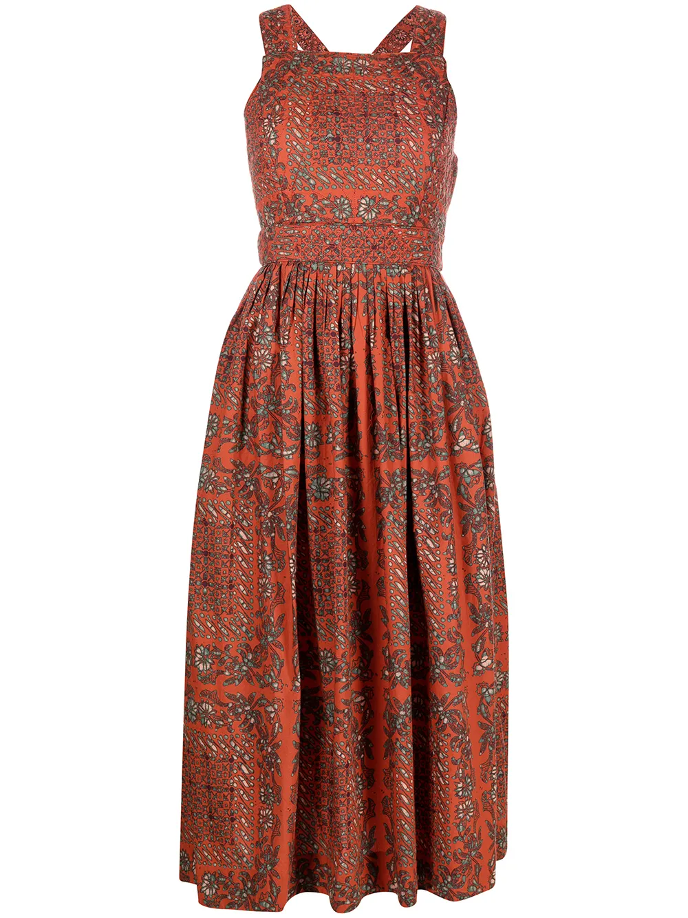 

Ulla Johnson Kerani graphic-print midi dress - Multicolour