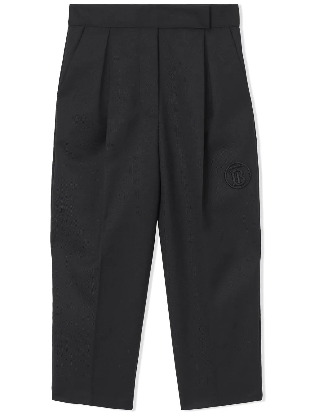 

Burberry Kids pantalones con logo bordado - Negro