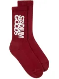 STADIUM GOODS® ribbed logo ""Dark Rose"" socks - Red