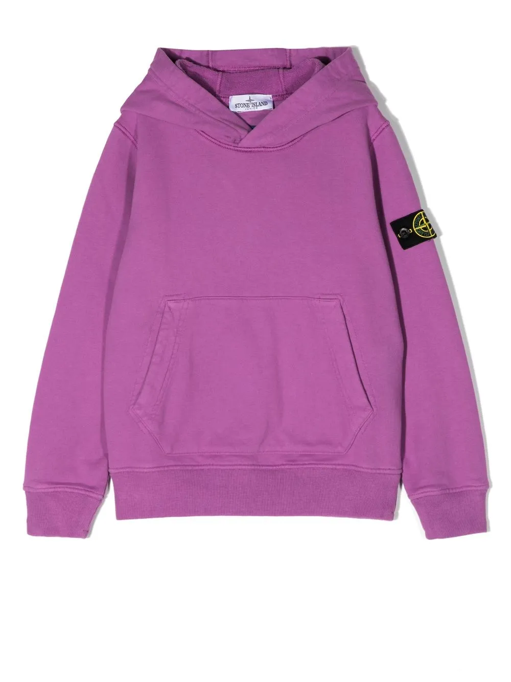 

Stone Island Junior hoodie con parche de brújula - Morado