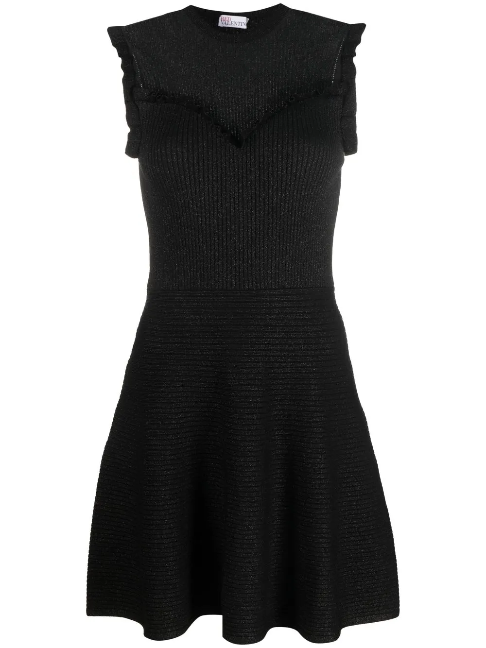 

RED Valentino ribbed-knit mini dress - Black