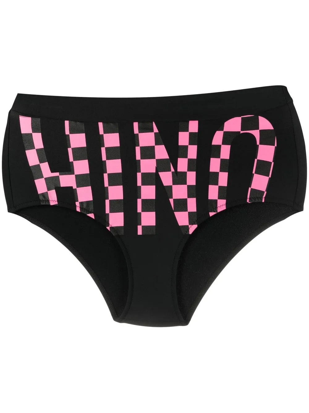 

Moschino bikini bottom con logo estampado - Negro