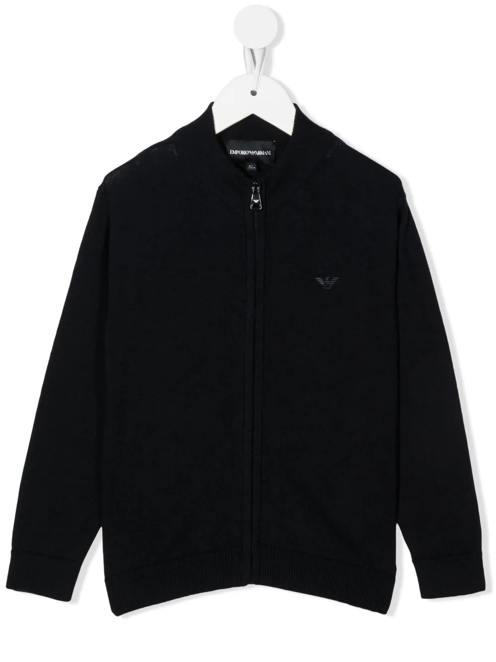 Emporio Armani Kids logo-patch zip-up Cardigan - Farfetch