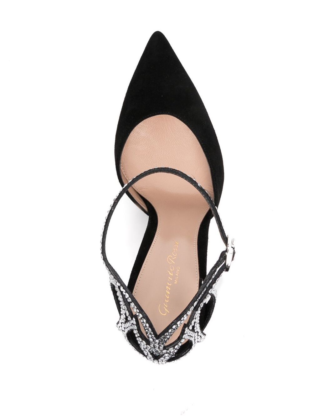 Gianvito Rossi Crystal Fleur 105mm suede pumps Women