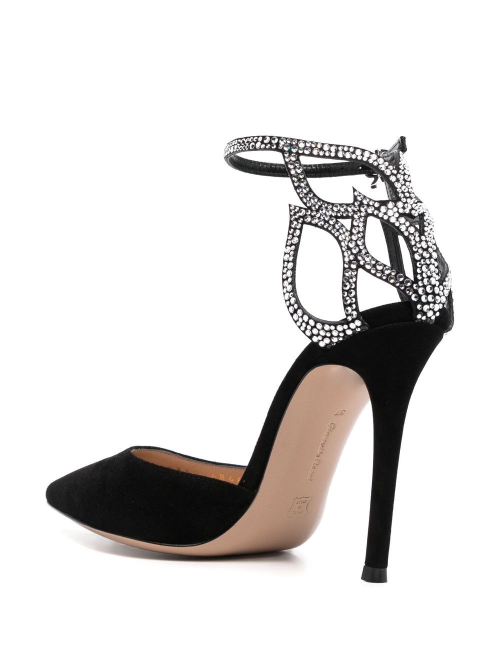 Gianvito Rossi Crystal Fleur 105mm suede pumps Women